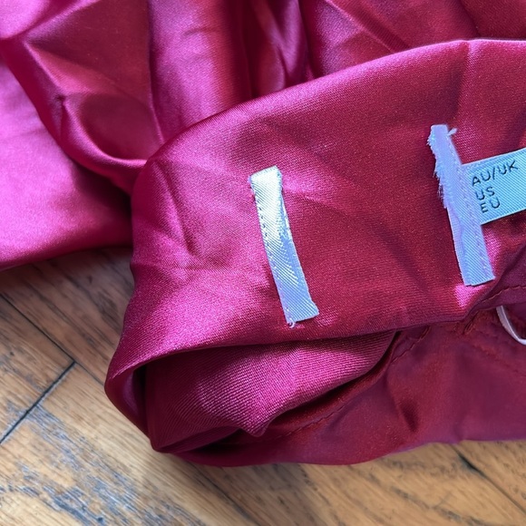 NWOT Princess Polly Satin Shellie Strapless Mini Dress Red - Picture 10 of 14